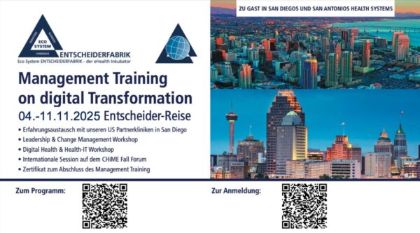 Dead Line 31.08.: Anmeldung Management Training on Digital Transformation in San Diego und San Antonio