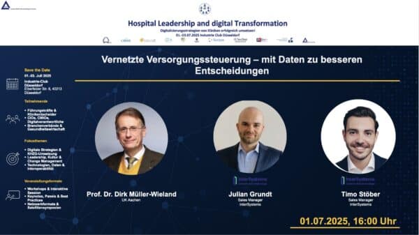 01.07.25, 16:00 Uhr Seminar: Vernetzte Versorgungssteuerung – mit Daten zu besseren Entscheidungen
